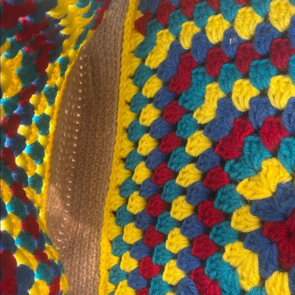 Handcrafted Multicolor Crochet Shoulder Bag